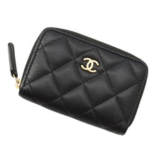 Load image into Gallery viewer, CHANEL Classic zip coin purse BlackAP0216 Lambskin