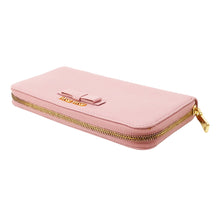 Load image into Gallery viewer, MIUMIU Ribbon Long Wallet Pink Leather