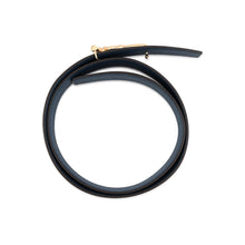 将图像加载到图库查看器中,HERMES Yachting Chaine d'Ancre Belt Size 85 Black/Blue Nuit Swift Leather Togo Leather