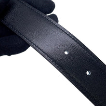 将图像加载到图库查看器中,HERMES Yachting Chaine d'Ancre Belt Size 85 Black/Blue Nuit Swift Leather Togo Leather