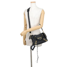 Load image into Gallery viewer, BALENCIAGA Classic Metallic Edge Mini City 2-Way Bag Black390160 Leather
