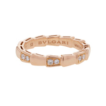 Load image into Gallery viewer, BVLGARI Serpenti Viper Ring Size 53/#13353270 18K Pink Gold