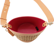 Load image into Gallery viewer, BVLGARI Serpenti Forever Bucket Bag Orange Calf Leather Rattan
