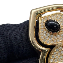 Load image into Gallery viewer, Dior Rhinestone Brooch Black/Red Metal Rhinestone