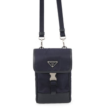 Load image into Gallery viewer, PRADA Re-Nylon Triangle Smartphone Case with Logo Navy2ZH109_2DMH_F0008 Nylon Leather