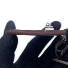 Load image into Gallery viewer, HERMES Mon Petit Kelly Fringe Necklace Etoupe/Craie Swift Leather