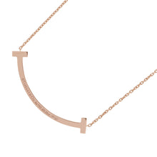Load image into Gallery viewer, TIFFANY&Co. T Smile Necklace Size Medium74957218 18K Pink Gold