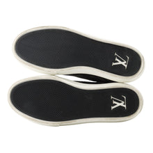 将图像加载到图库查看器中,LOUIS VUITTON Sneakers Black/White/Silver Leather Canvas Size 5
