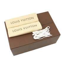 Load image into Gallery viewer, LOUIS VUITTON Sneakers Black/White/Silver Leather Canvas Size 5