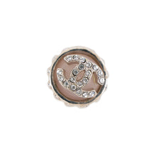 将图像加载到图库查看器中,CHANEL CC Logo Pin Brooch Pink/Silver Metal Rhinestone