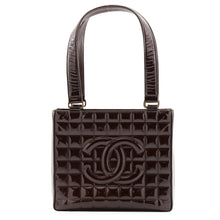 Load image into Gallery viewer, CHANEL CC Logo Chocolate Bar tote Brown Patent Leather