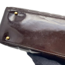 Load image into Gallery viewer, CHANEL CC Logo Chocolate Bar tote Brown Patent Leather