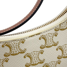 将图像加载到图库查看器中,CELINE Triomphe Ava One Shoulder Bag White193952BZJ.01BC Leather PVC