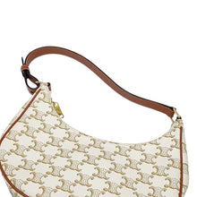 将图像加载到图库查看器中,CELINE Triomphe Ava One Shoulder Bag White193952BZJ.01BC Leather PVC