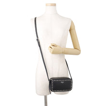 Load image into Gallery viewer, JIMMY CHOO Star Studded Camera Bag Black Leather