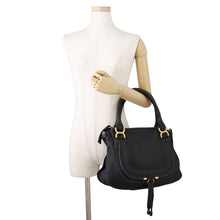 Load image into Gallery viewer, Chloe Marcy 2-way Bag Black Calf Leather