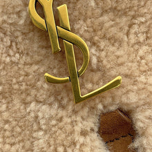 Load image into Gallery viewer, SAINT LAURENT PARIS LE 5 A7 Hobo Brown760375 Shearling Leather Size Mini