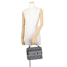 Load image into Gallery viewer, Dior Travel Vanity Oblique Embroidery Navy/GrayS5480VRIW Canvas Size Medium