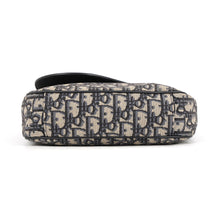 Load image into Gallery viewer, Dior Oblique Saddle Shoulder Bag Black/Navy Leather Canvas Size Mini