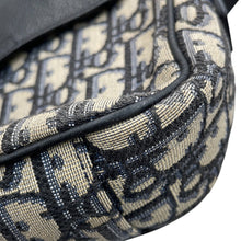 Load image into Gallery viewer, Dior Oblique Saddle Shoulder Bag Black/Navy Leather Canvas Size Mini
