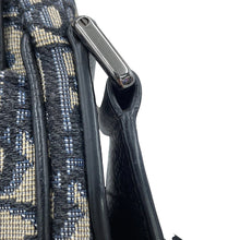 Load image into Gallery viewer, Dior Oblique Saddle Shoulder Bag Black/Navy Leather Canvas Size Mini