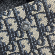 Load image into Gallery viewer, Dior Oblique Saddle Shoulder Bag Black/Navy Leather Canvas Size Mini