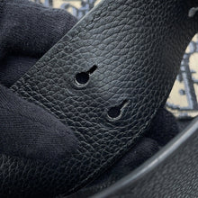 Load image into Gallery viewer, Dior Oblique Saddle Shoulder Bag Black/Navy Leather Canvas Size Mini