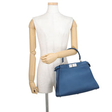 Load image into Gallery viewer, FENDI Peekaboo Selleria 2WAYHandbag Blue8BN226 Leather