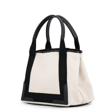 将图像加载到图库查看器中,BALENCIAGA Navy Kabas Natural/Black339933 Canvas Leather Size S