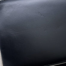 Load image into Gallery viewer, BALENCIAGA Navy Kabas Natural/Black339933 Canvas Leather Size S