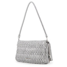 将图像加载到图库查看器中,MIUMIU Nappa Crystal Shoulder Bag Silver5BP079 Nappa Leather