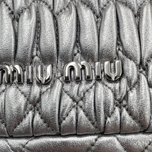 将图像加载到图库查看器中,MIUMIU Nappa Crystal Shoulder Bag Silver5BP079 Nappa Leather