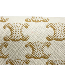 将图像加载到图库查看器中,CELINE Triomphe Claude Bag White/Brown194142CUZ.01BC PVC Calf Leather