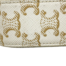 将图像加载到图库查看器中,CELINE Triomphe Claude Bag White/Brown194142CUZ.01BC PVC Calf Leather