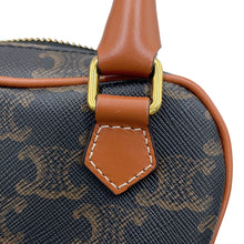 将图像加载到图库查看器中,CELINE Triomphe Heart Handbag Tan198222 PVC Leather