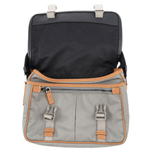 将图像加载到图库查看器中,PRADA Triangle Logo Shoulder Bag Black/Gray/Brown2VD769 Nylon Saffiano LeatherLeather