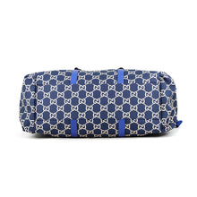 Load image into Gallery viewer, GUCCI Maxi GG Duffle Bag Blue/Beige767935 FACUB 8447 Nylon Leather