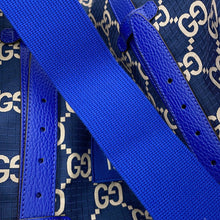Load image into Gallery viewer, GUCCI Maxi GG Duffle Bag Blue/Beige767935 FACUB 8447 Nylon Leather