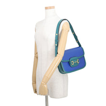 Load image into Gallery viewer, GUCCI Horsebit1955 Shoulder Bag Blue/Turquoise602204 1DBAG 8381 Leather Size Small