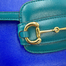 Load image into Gallery viewer, GUCCI Horsebit1955 Shoulder Bag Blue/Turquoise602204 1DBAG 8381 Leather Size Small