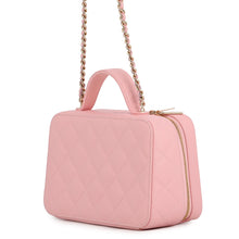 Load image into Gallery viewer, CHANEL 2-Way Vanity Chain Shoulder Bag PinkAP4778 Caviar Leather