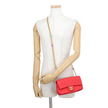 Load image into Gallery viewer, CHANEL Matelasse Bijoux ChainShoulder Bag Coral RedAS2380 Lambskin
