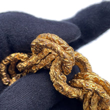 将图像加载到图库查看器中,CHANEL CC Logo Lava Motif Bracelet Gold Metal