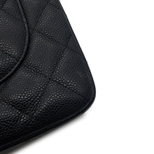Load image into Gallery viewer, CHANEL Jumbo Matelasse Double Flap Chain Shoulder Bag BlackA58600 Caviar Leather Size 30