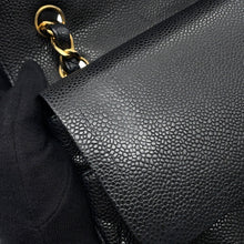 Load image into Gallery viewer, CHANEL Jumbo Matelasse Double Flap Chain Shoulder Bag BlackA58600 Caviar Leather Size 30
