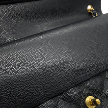 Load image into Gallery viewer, CHANEL Jumbo Matelasse Double Flap Chain Shoulder Bag BlackA58600 Caviar Leather Size 30