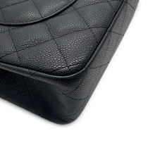 Load image into Gallery viewer, CHANEL Jumbo Matelasse Double Flap Chain Shoulder Bag BlackA58600 Caviar Leather Size 30