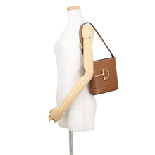 Load image into Gallery viewer, GUCCI GUCCI73 Horsebit Bucket Shoulder Bag Brown833665 Leather Size Small