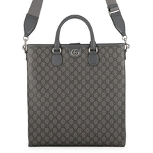 将图像加载到图库查看器中,GUCCI GG Supreme Tote Gray792118 GG SupremeCanvas Leather Size Medium
