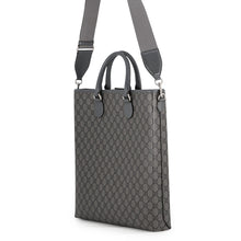 将图像加载到图库查看器中,GUCCI GG Supreme Tote Gray792118 GG SupremeCanvas Leather Size Medium